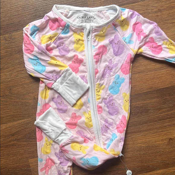 NWT Caden Lane One Piece Easter Pajama - Peep Bunny Marshmallows - Picture 5 of 6